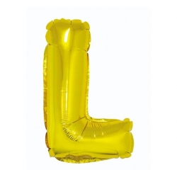 Balon foliowy złoty litera L (85 cm)